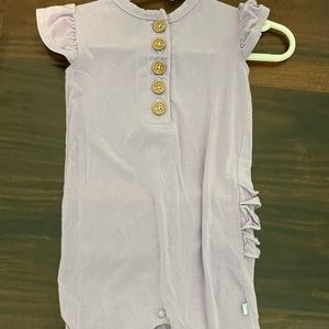 Posh Peanut Henley Purple Romper